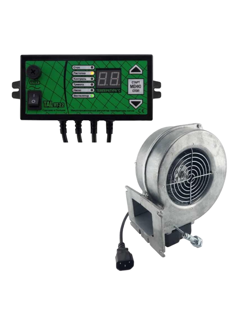 Автоматика для твердопаливних котлів TAL RT-22 с вентилятором MpulsM WPA X2